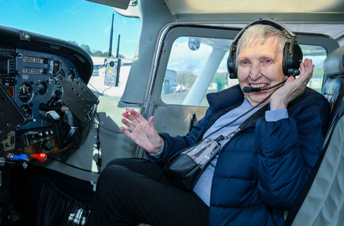 ‘Thrilling’ flight in small plane brings back memories for 93-year-old Betty