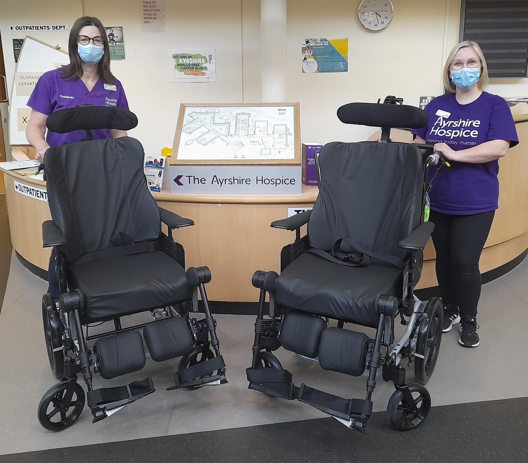 Ayrshire Hospice receives two MND wheelchairs after Ladies Lunch club donation