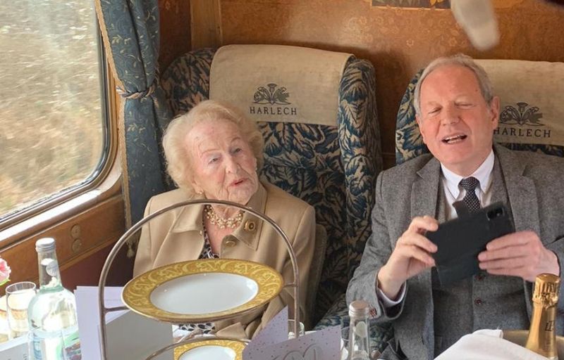 Great-grandmother relives happy memories on 100th birthday with luxury train trip