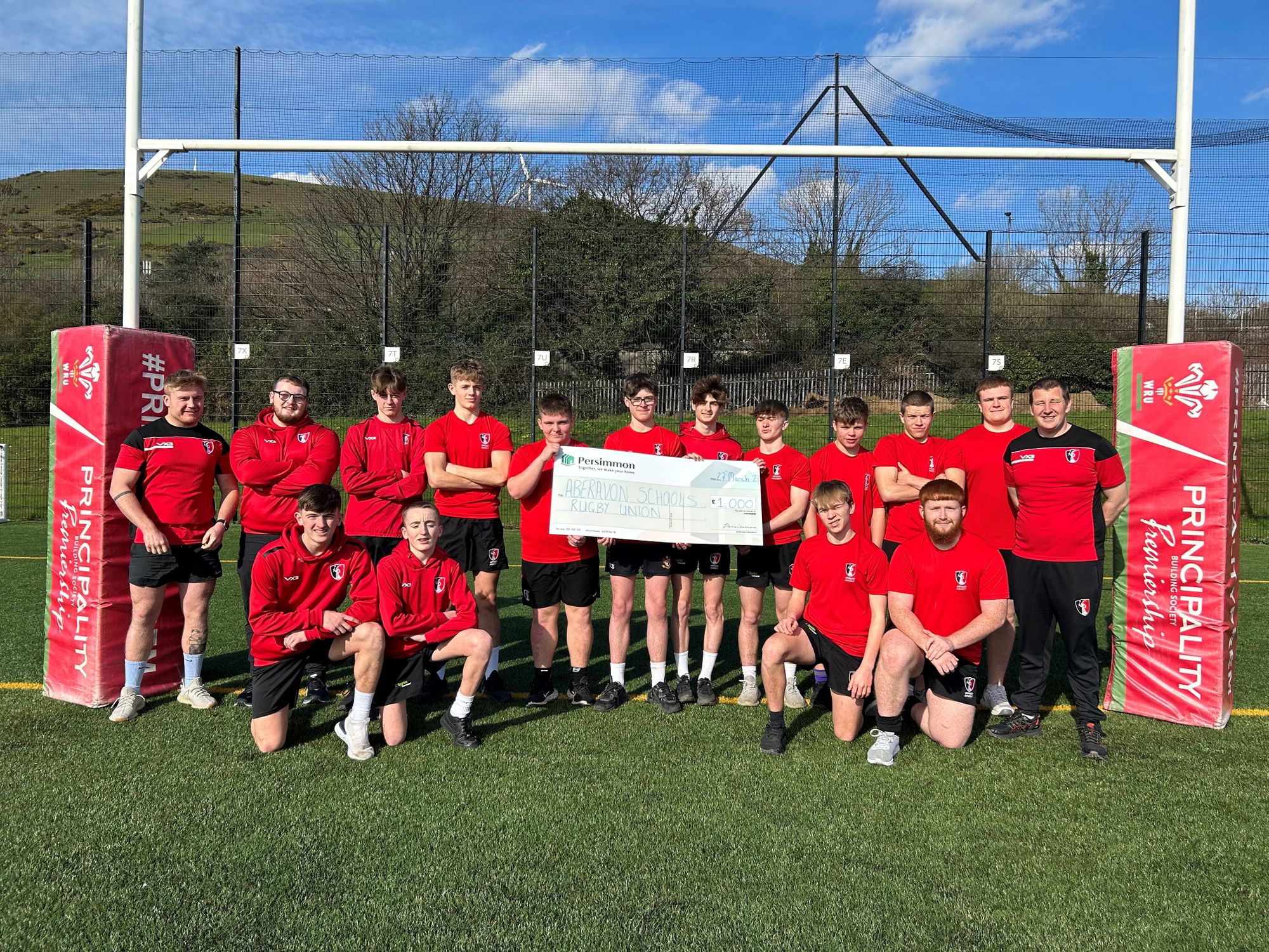 Aberavon Schools Rugby boosted by donation from Persimmon Homes