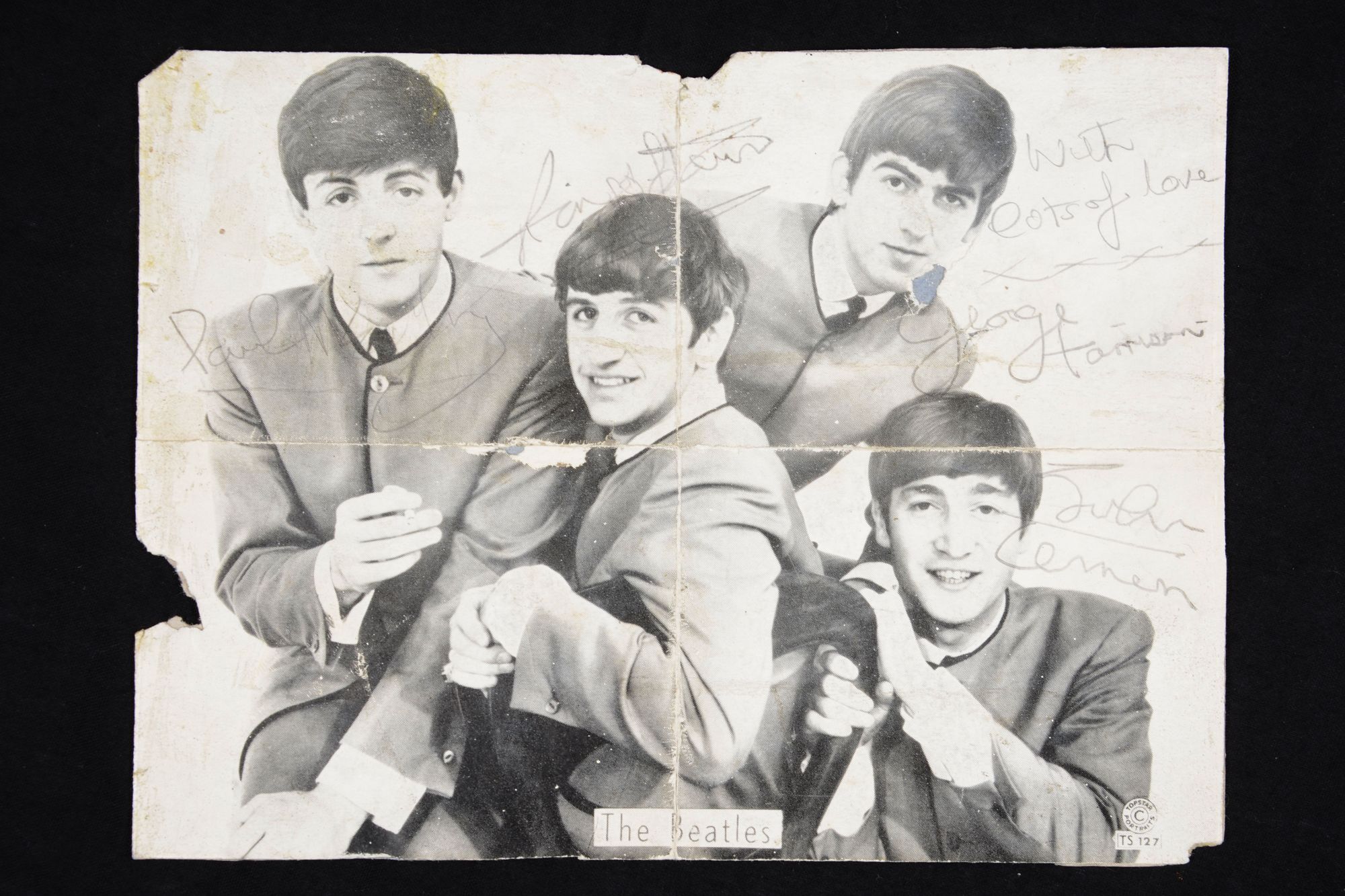 Beatles autographs triple estimate at auction to sell for £3,400