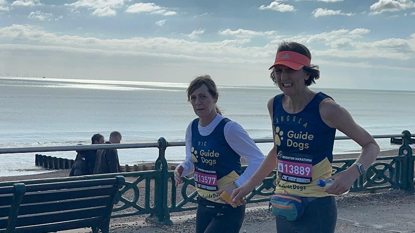 Visually impaired Somerset woman runs two marathons in three weeks for Guide Dogs
