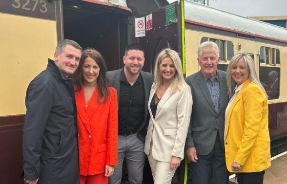 Former Rochdale AFC player enjoys trip on Britain's poshest train