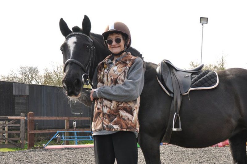 Care home resident says it was 'amazing' to be back in the saddle
