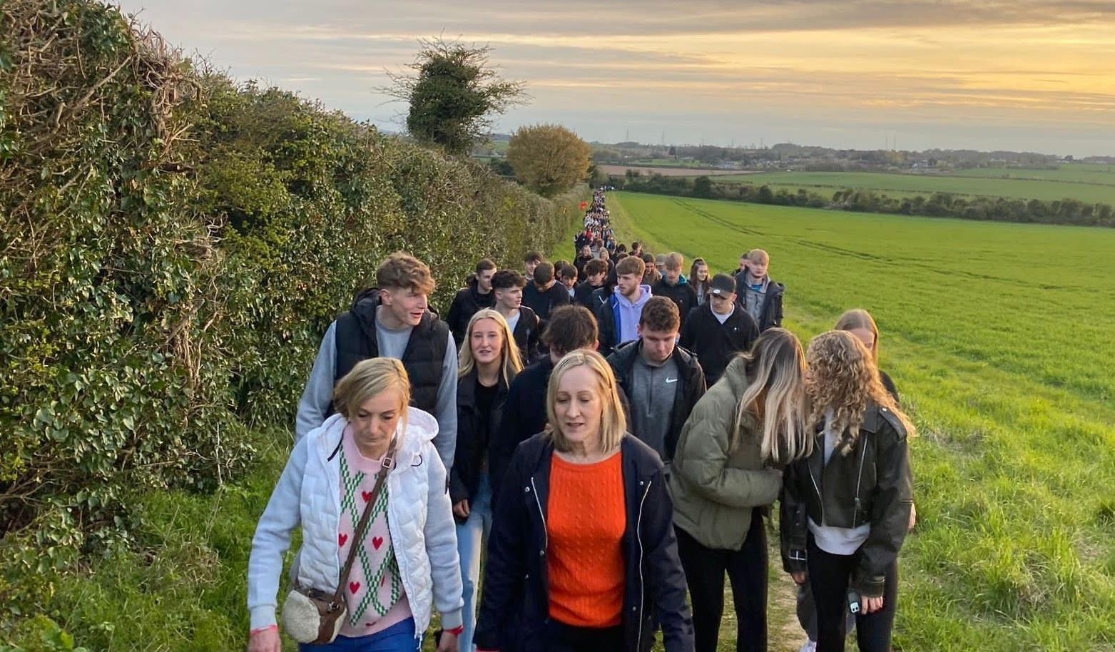 Twilight walk to remember George, 13, lost to brain cancer
