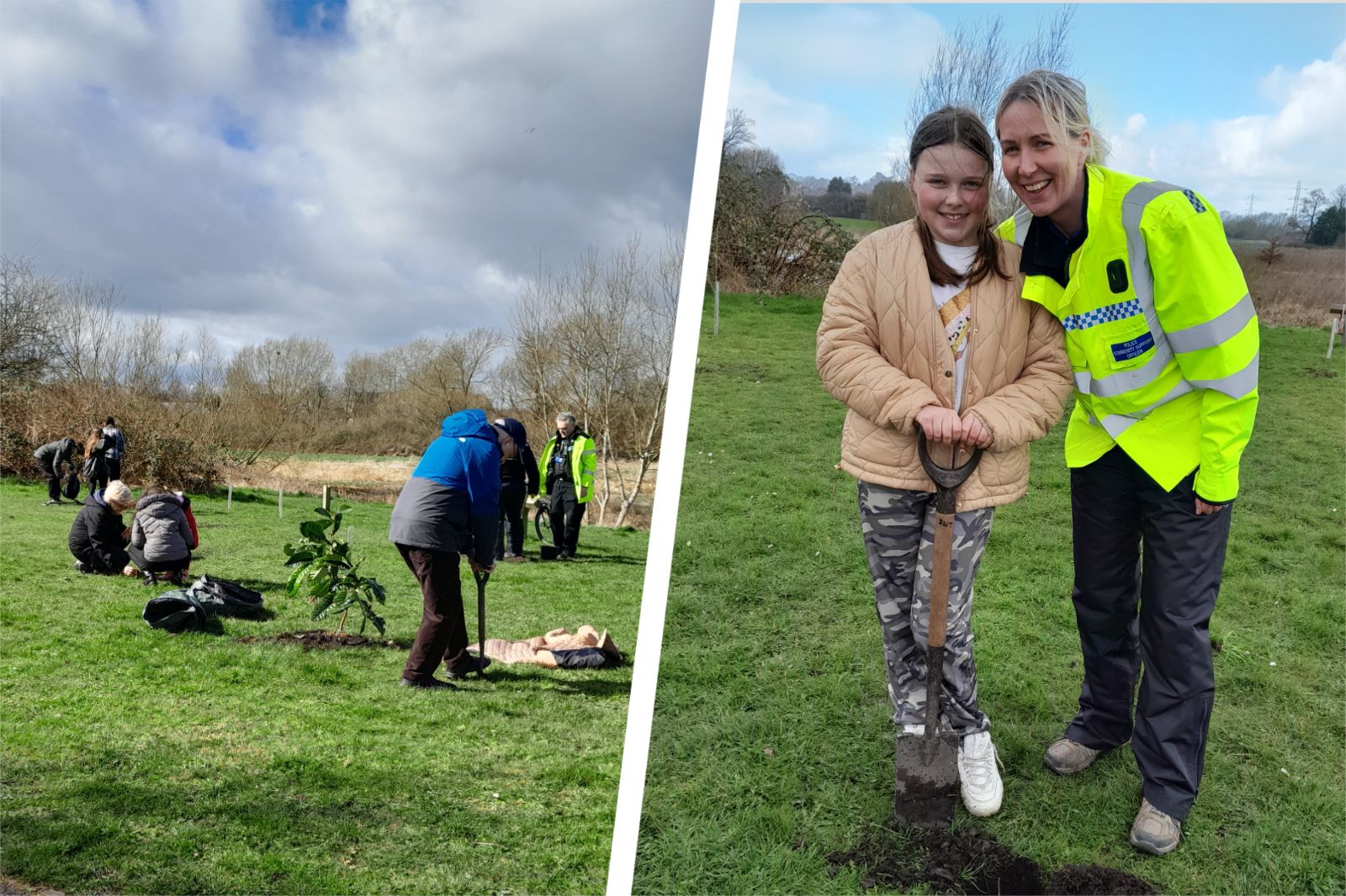 Trees planted at Stafford park in celebration of wildlife and charity