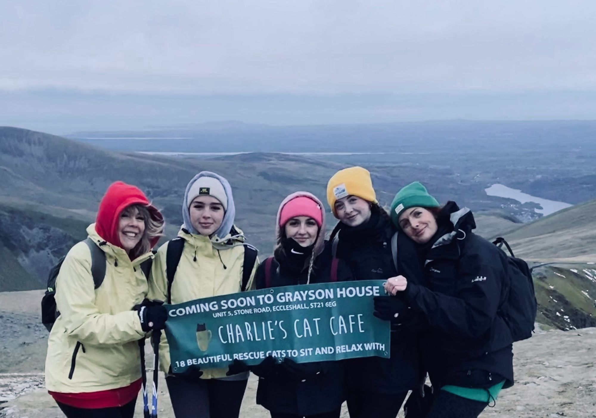 Snowdon climb raises thousands for rescue cats in Eccleshall