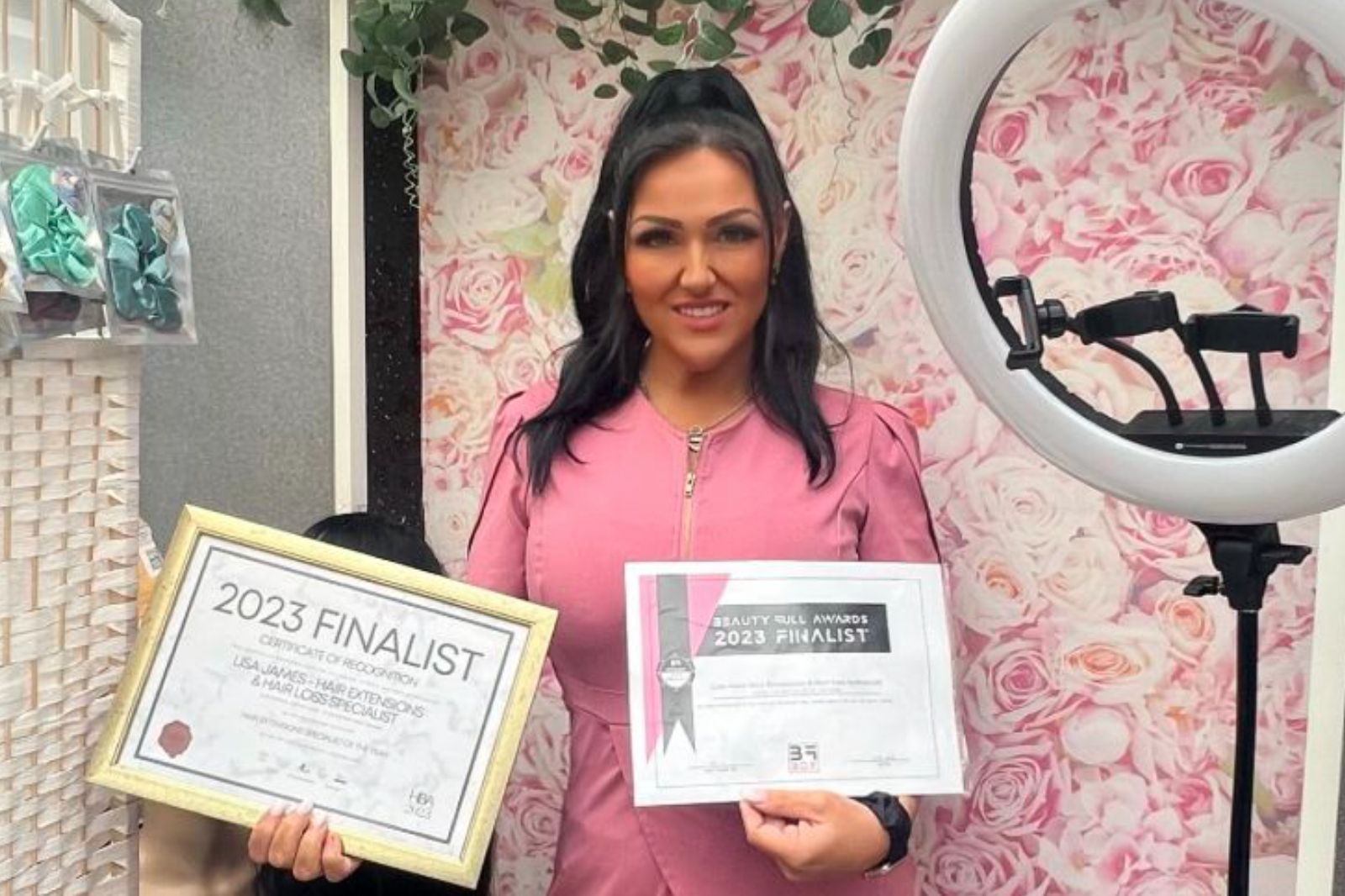 Llanelli-based hair specialist makes finals of two of UK industry awards