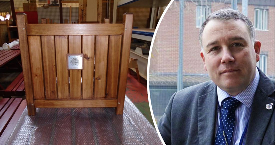 Sheppey prisoners craft wooden benches and planters to mark coronation