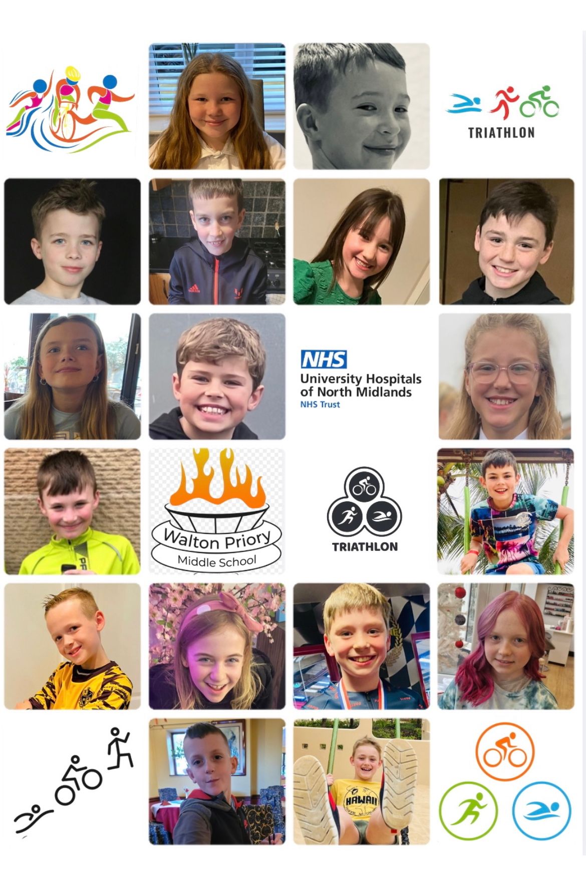 Children from Stone take in triathlon for two good causes