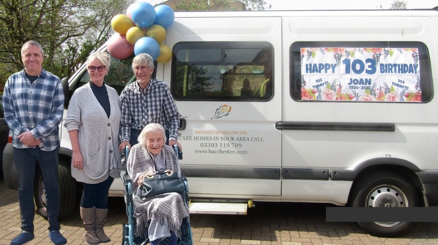 103rd birthday celebrations included a tour of the old stomping ground for Joan