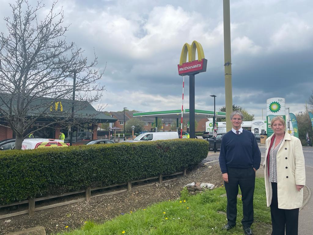 Hertford MP pushes for improvements at McDonald's Rush Green Roundabout