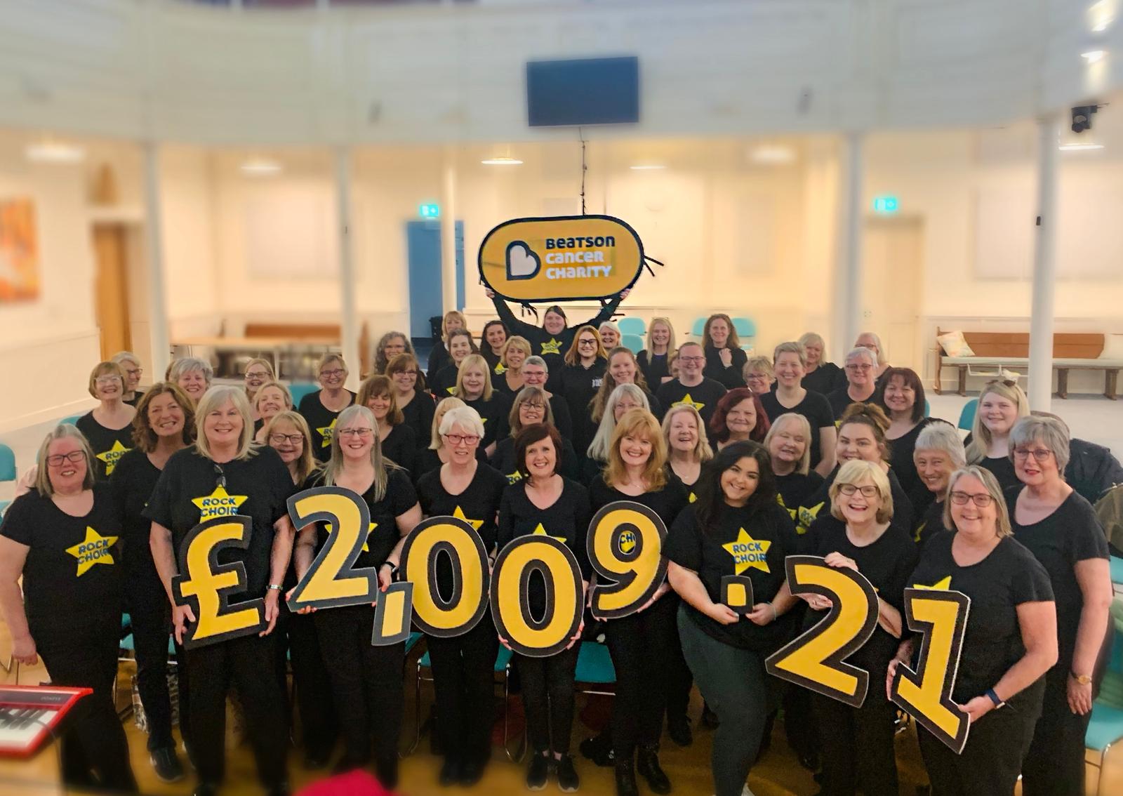 Ayrshire and Glasgow Rock Choir members unite to coin in £2000 for cancer charity