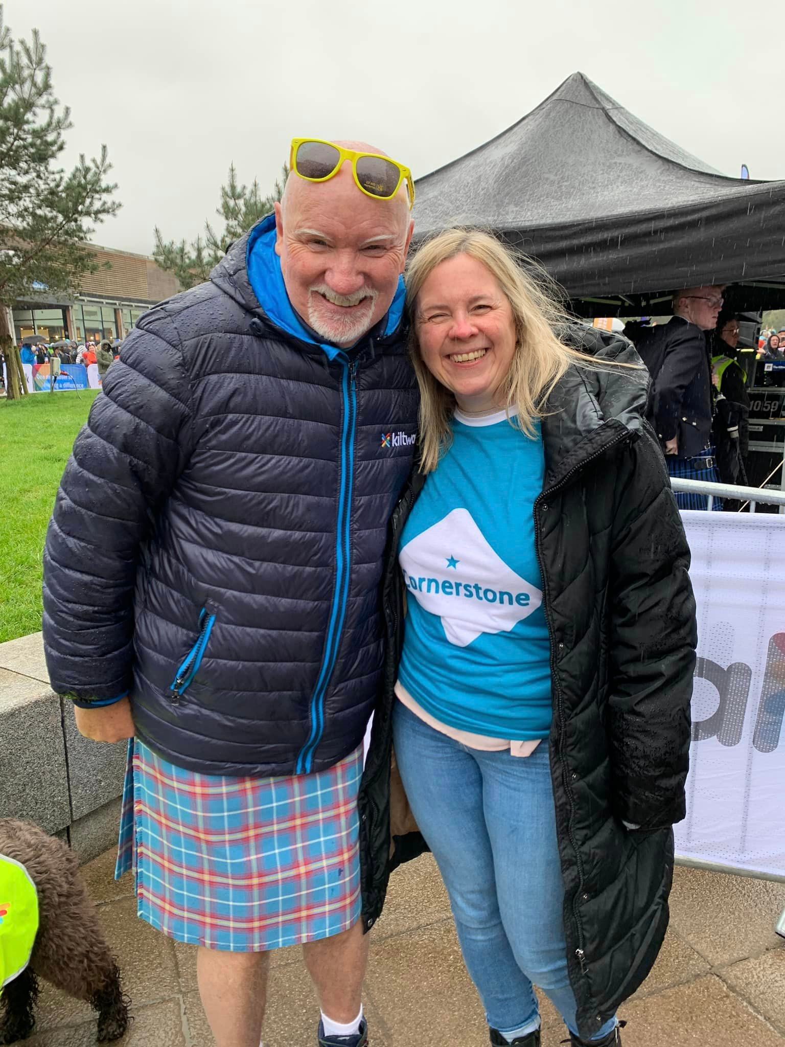 Ayrshire Cornerstone supporters stride out at Glasgow Kiltwalk