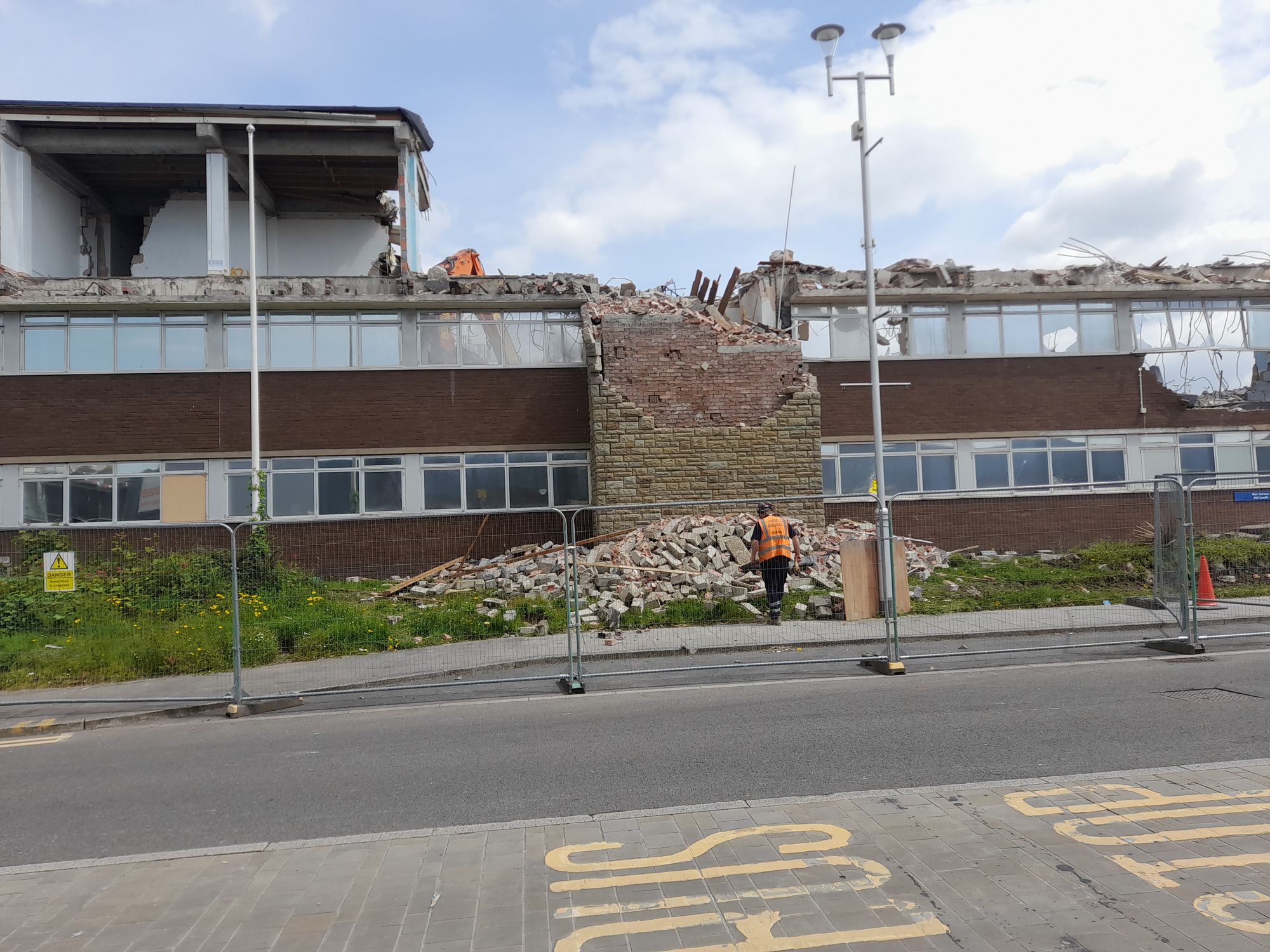 The demolition of the former Bridgend police station nears completion