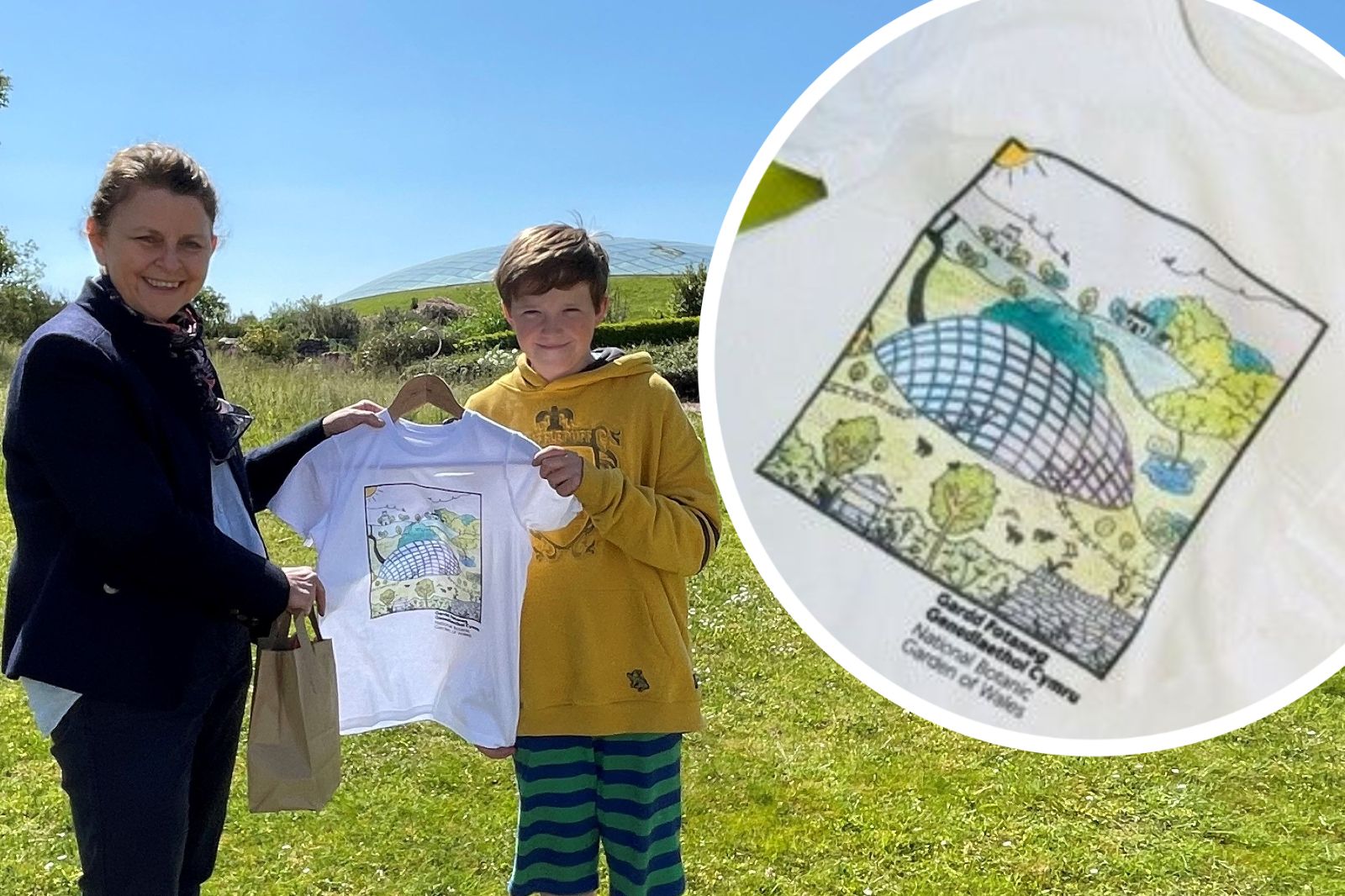 Newcastle Emlyn boy designs new t-shirt for National Botanic Garden of Wales