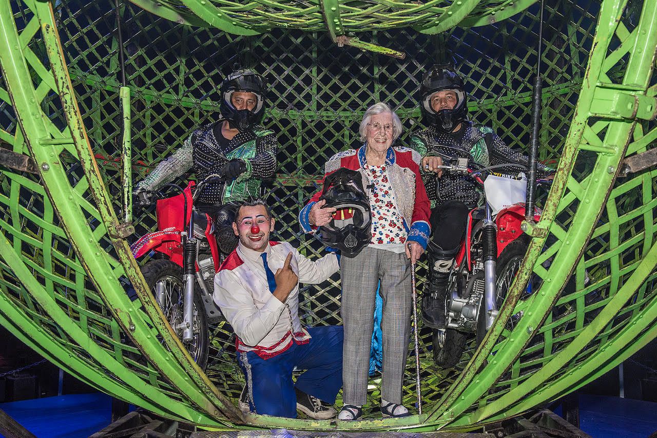 Former Land Army Girl celebrated her 100th birthday by running away with the circus