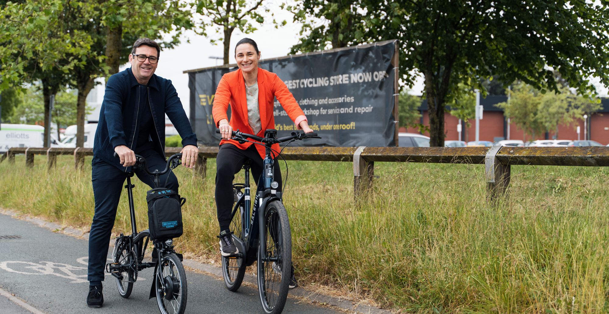Manchester residents tackle 55km e-cycle relay to mark 100th annual Bike Week