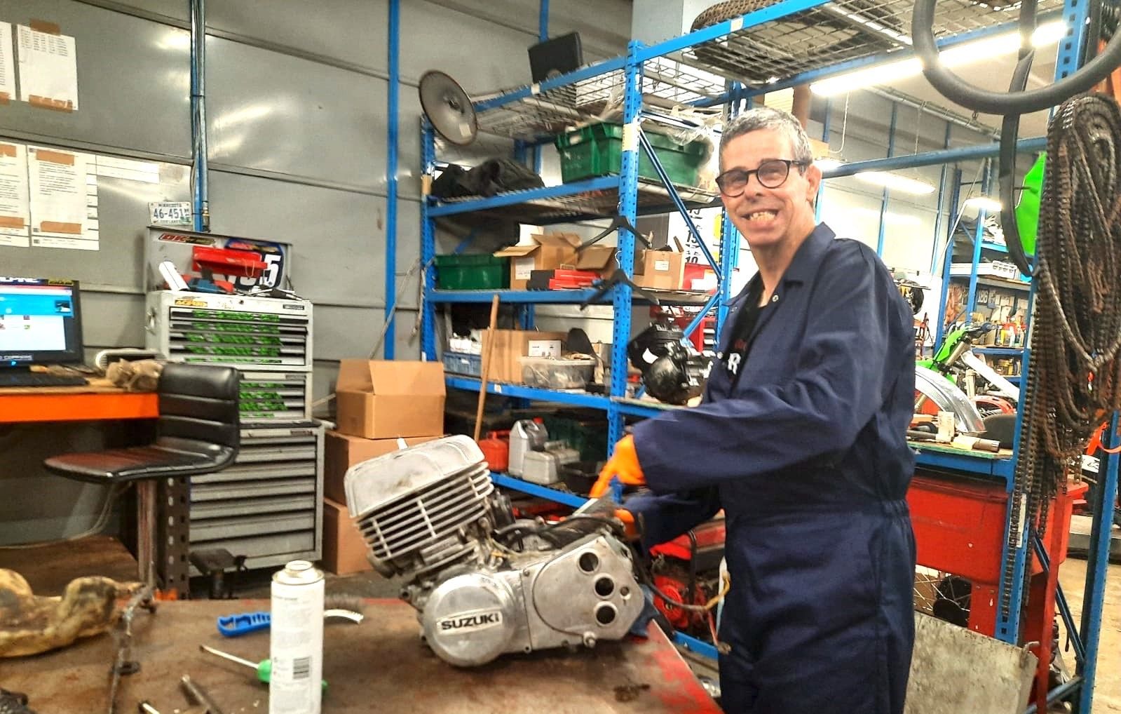 Learning disability support service helps motorbike enthusiast find work at mechanics