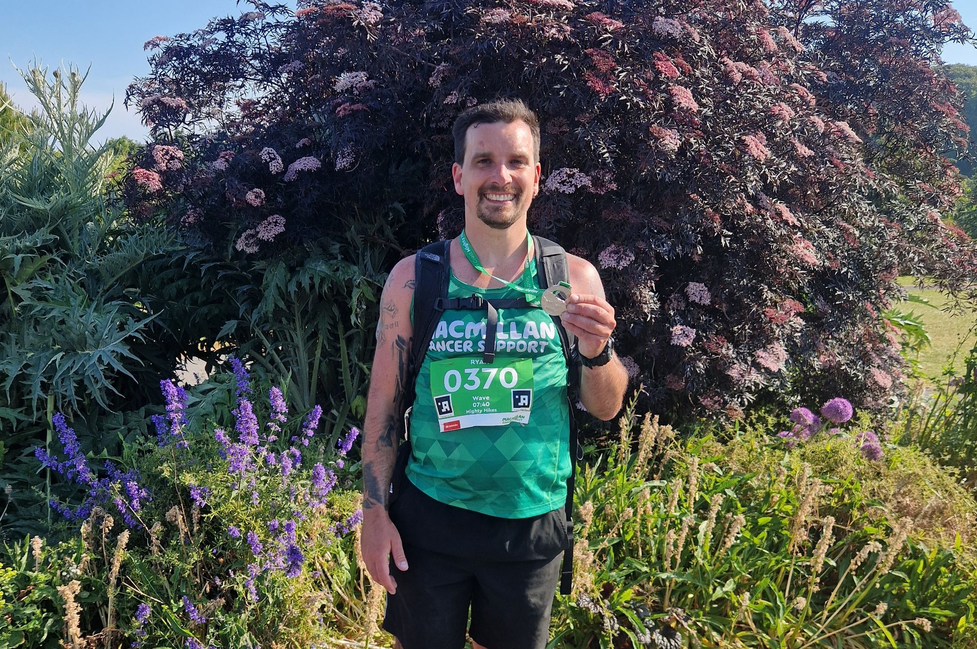 Ryan overcame heat and cystic fibrosis to complete 26-mile walk in memory of his mum
