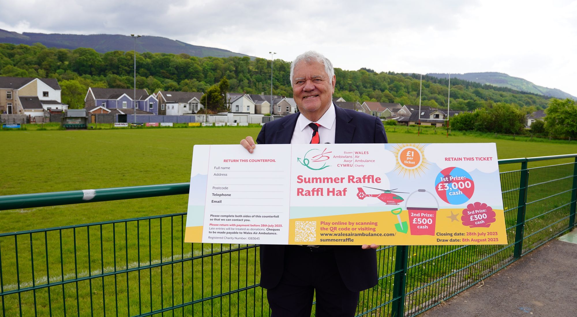 Be in with the chance of winning a cash prize while supporting Wales Air Ambulance