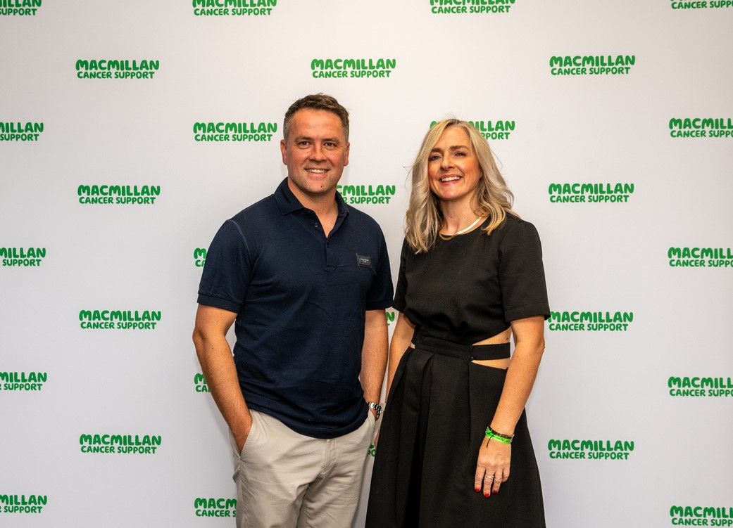 Football star Michael Owen attends Haydock Races and helps raise funds for Macmillan