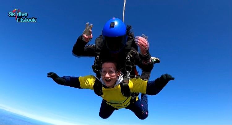 Daredevil nurse completes parachute jump for East Cheshire Hospice