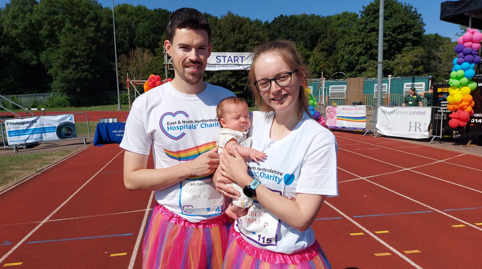 Biggleswade parents whose son was born prematurely join Rainbow Run to thank Hertfordshire hospital