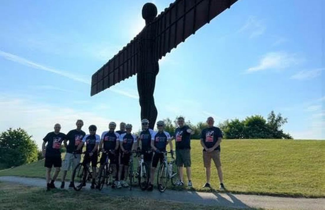 Essex friends overcome challenges to complete 24-hour cycle for Blind Veterans UK
