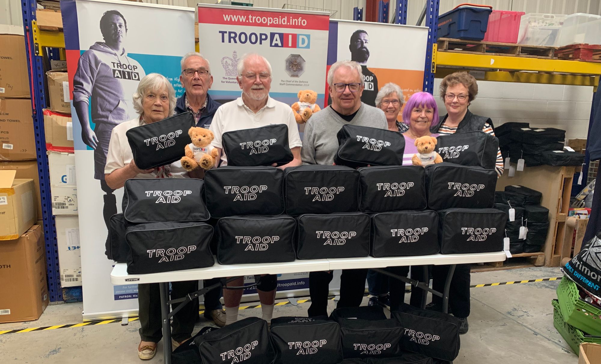 Wylde Green Rotarians support Solihull's Troop Aid with packing event