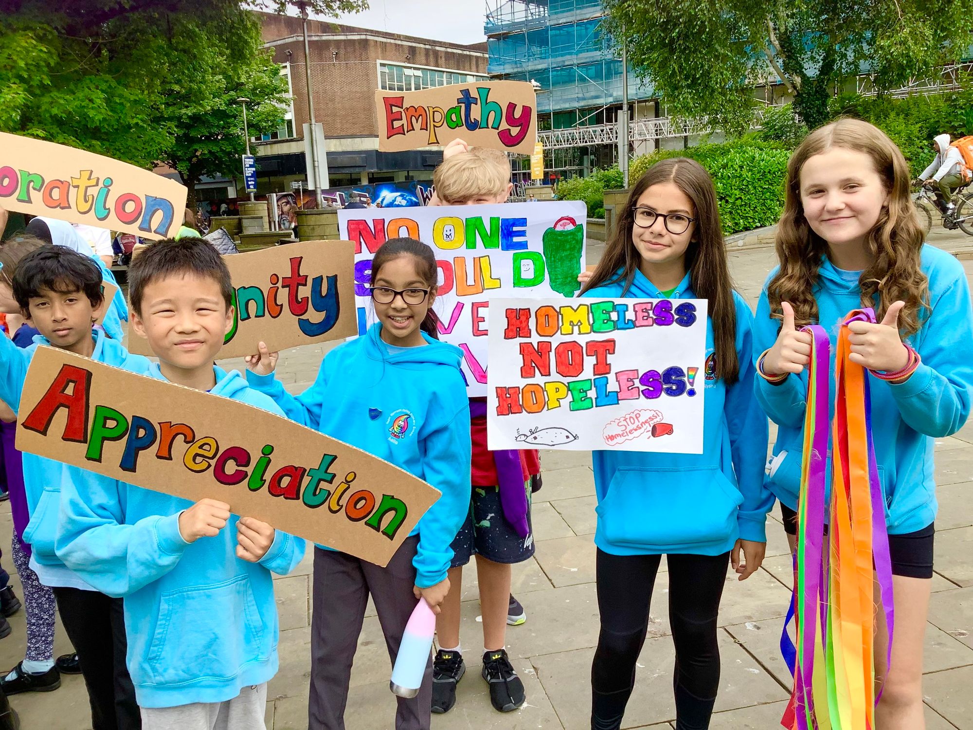 Swansea school pupils raise awareness over city’s homeless