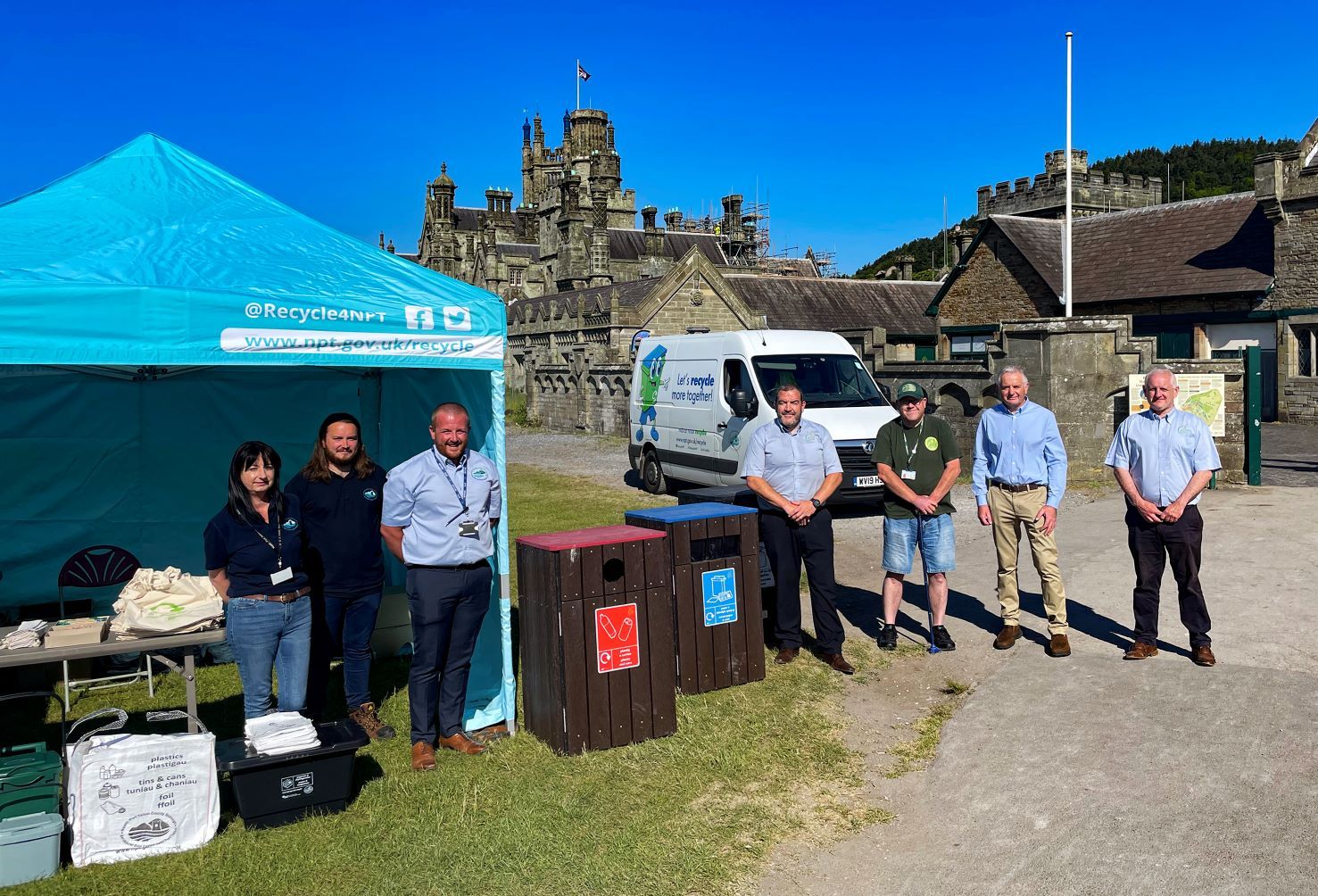 New recycling bins unveiled at Margam Country Park
