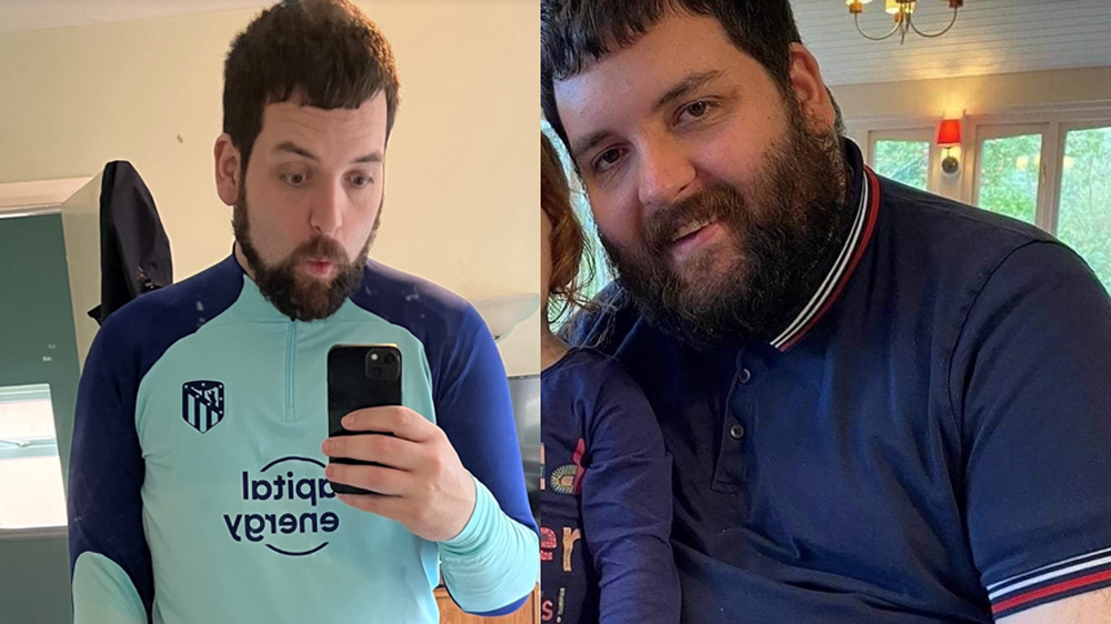 From struggling to climb stairs to playing soccer, dad sheds 6st and wins heartwarming approval from daughter