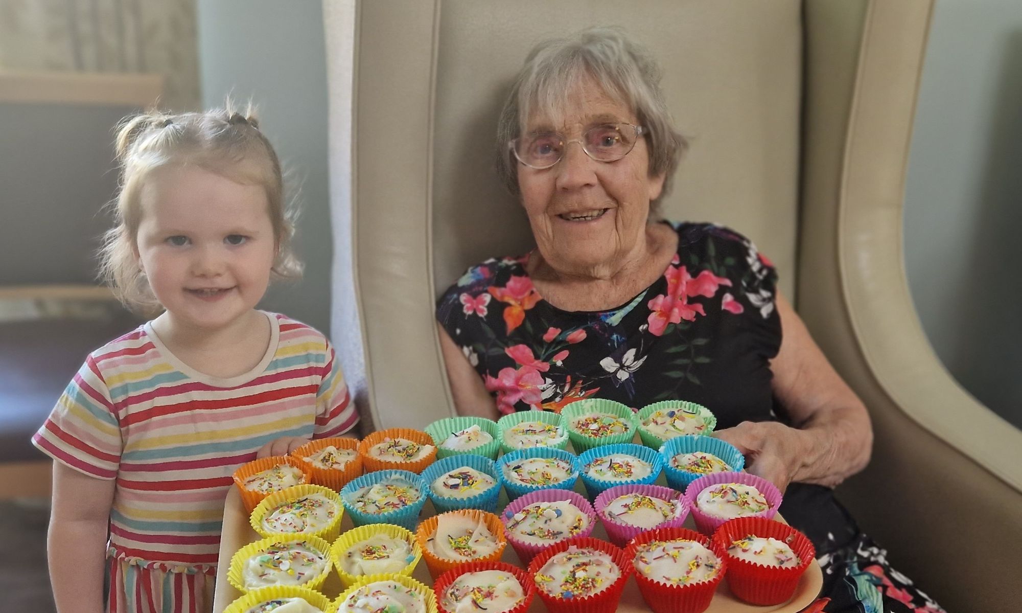 Three-year-old Martha brings joy to Leicester residents with weekly baking lessons