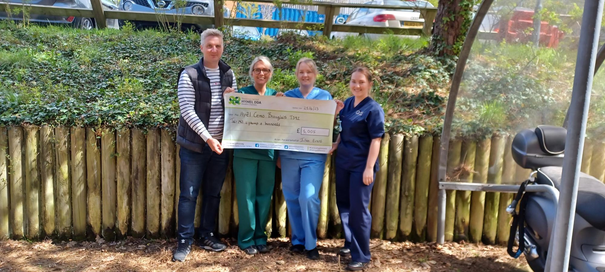 Quad bike trek raises £3,000 for the Bronglais Chemo Appeal