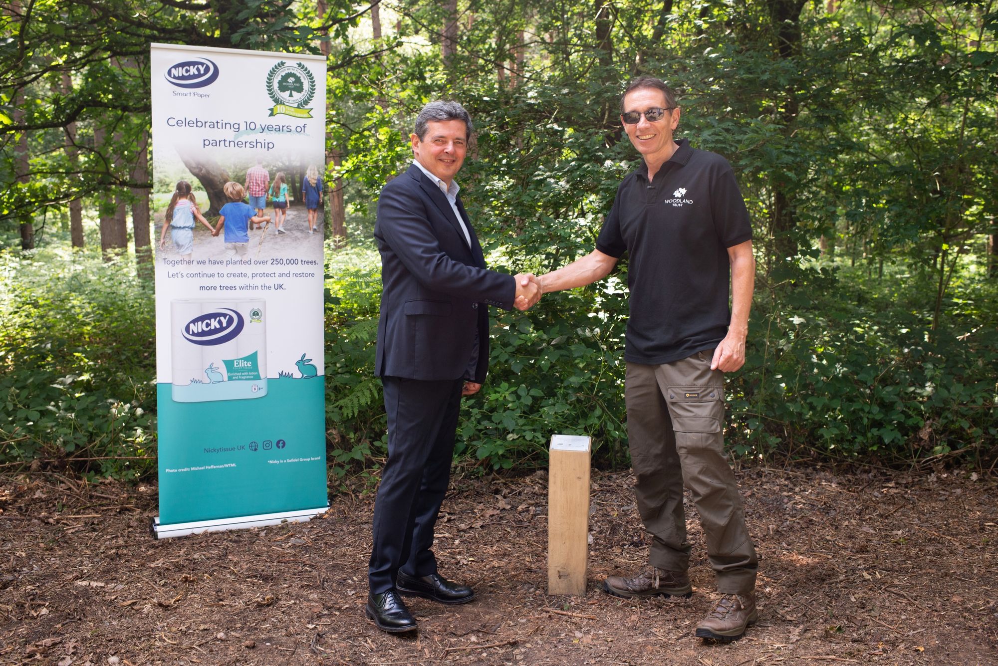 The Woodland Trust unveils grove at Leicestershire wood as thank you to company