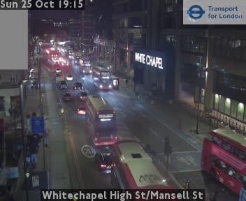 Traffic camera view: Aldgate, Whitechapel High Street