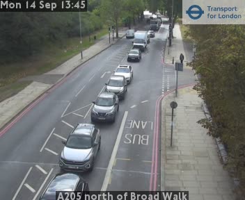 A205 north of Broad Walk