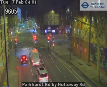 Parkhurst Road by Holloway Road traffic camera.