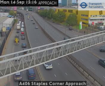 A406 Staples Corner Approach