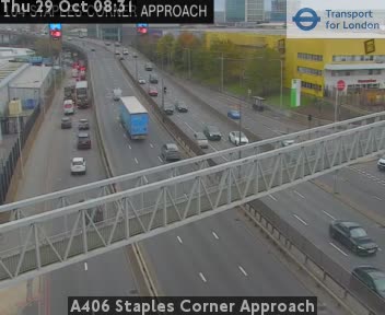 倫敦 A406 Staples Corner Approach