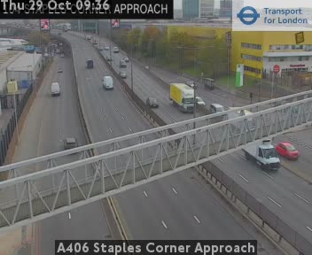 倫敦 A406 Staples Corner Approach