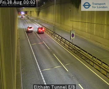 Eltham Tunnel Eastbound traffic camera.