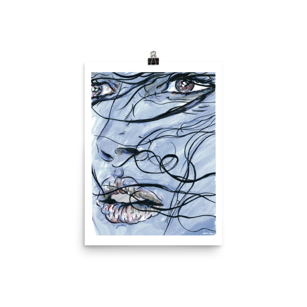 Blue Art print