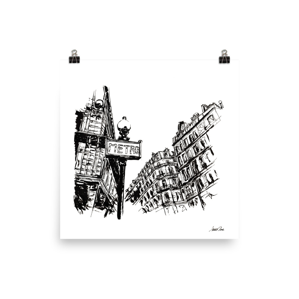 Inkscape 3 Paris Art print