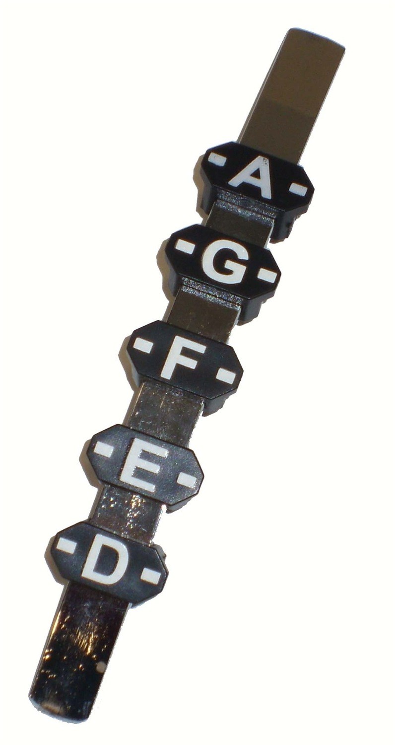 Adams Set indices for tuning gauge timpani 23"