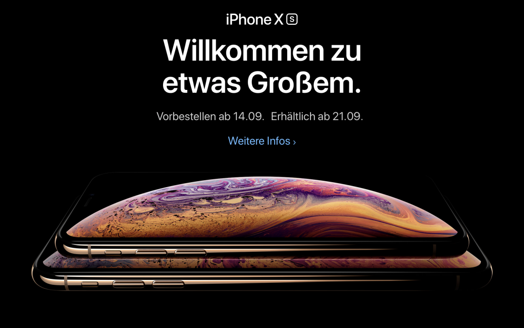 Neue iPhones und Apple Watch bei Apple Keynote am 12.9.2018