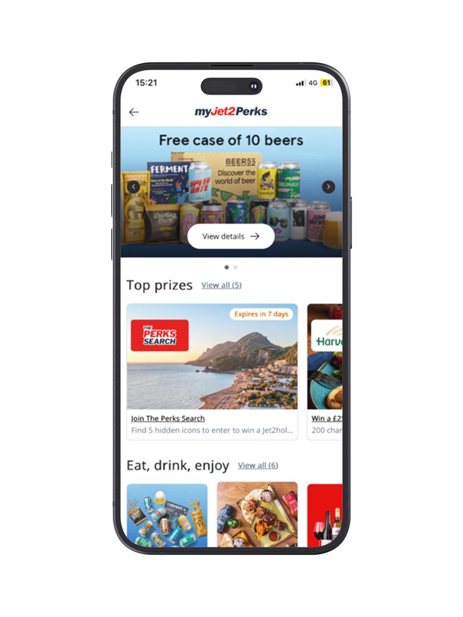Perks Phone mock up Homepage