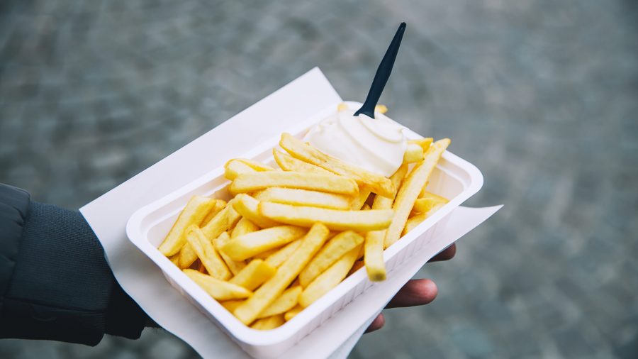 Amsterdam food - chips and mayo
