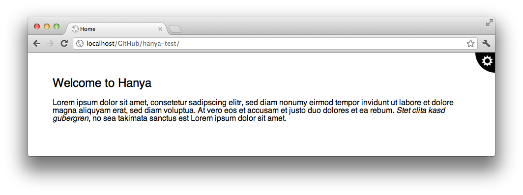 Sample page with login button